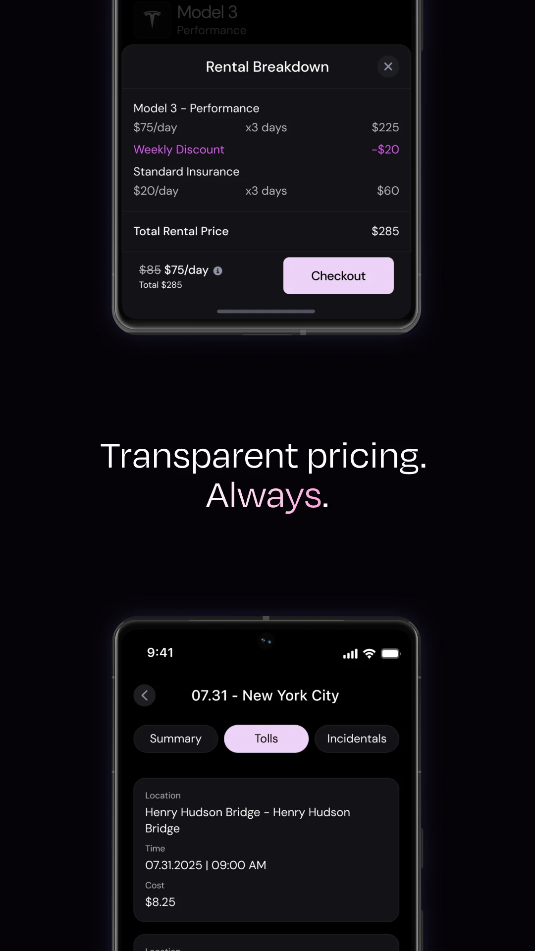 Eon: Electric Car Rentals screenshot